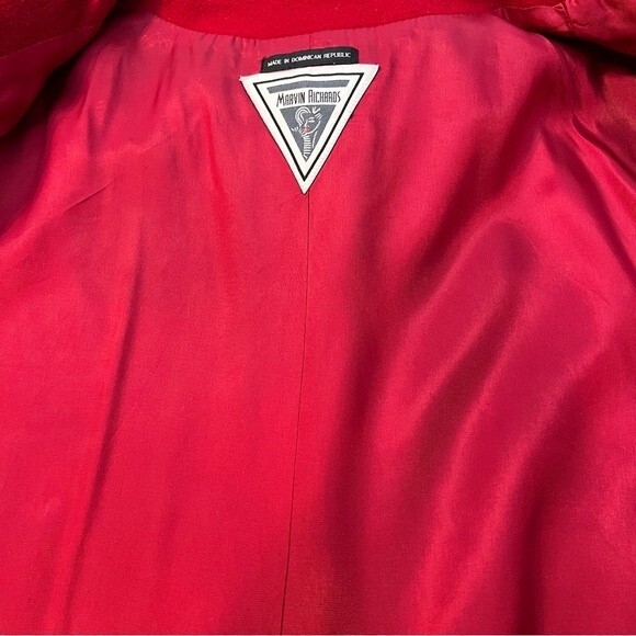 Marvin Richards Classic 100% Wool Hooded Red Coat Size S - Picture 7 of 9